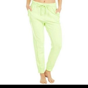 Free People Movement work it out neon green joggers S NWOT